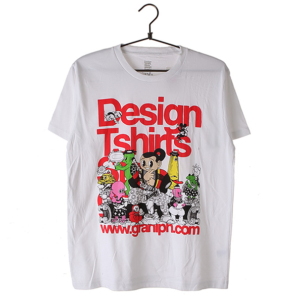 DESIGN 디자인 프린팅 코튼 하프 셔츠 / UNISEX S 빈티지원