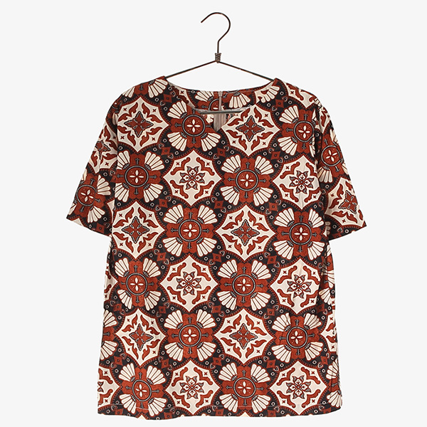 JPN 빈티지 패턴 하프 티셔츠 / WOMEN M 빈티지원