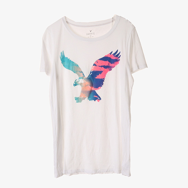 AMERICAN EAGLE 아메리칸 이글 코튼 프린팅 티셔츠 / WOMEN L 빈티지원