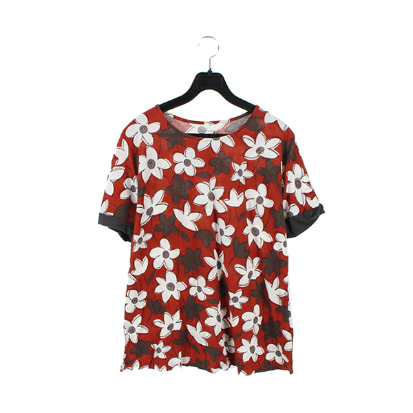 JPN 빈티지 코튼 패턴 티셔츠 / WOMEN F 빈티지원